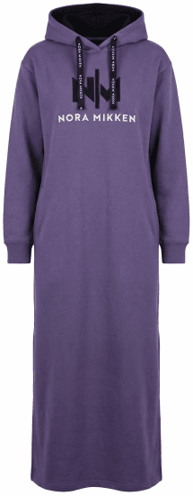 Nora Mikken MARI Maxi Hoodie Dress Purple - Mikiny & mikiny s kapucí - 