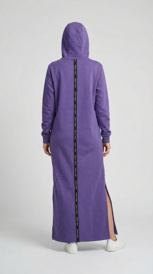 Nora Mikken MARI Maxi Hoodie Dress Purple - Mikiny & mikiny s kapucí - 