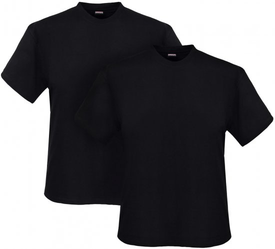 Adamo Marlon Comfort fit 2-pack T-shirt Black - Trička - Trička nadměrné velikosti - 2XL-14XL