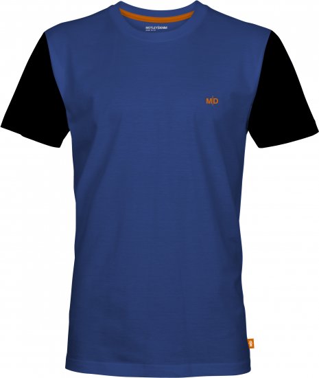 Motley Denim Granada Black Short Sleeved T-Shirt Royal Blue - Trička - Trička nadměrné velikosti - 2XL-14XL