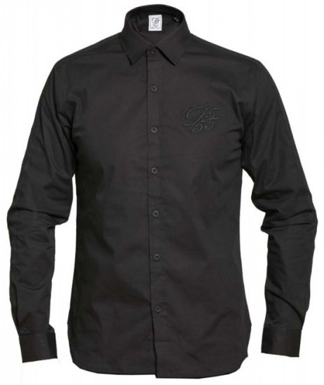 D555 Michael Couture Stretch Shirt Black - Košile - Košile 2XL-10XL