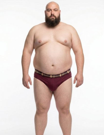 20 Nodi 975 Slipy 3 kusy Vínová/Šedá/Tmavě modrá - Spodní prádlo - Spodní Prádlo Nadměrné Velikosti 2XL-8XL