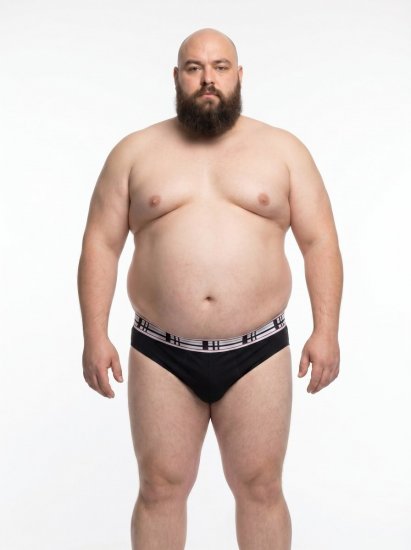 20 Nodi 975 Slipy 3 kusy Vínová/Šedá/Tmavě modrá - Spodní prádlo - Spodní Prádlo Nadměrné Velikosti 2XL-8XL