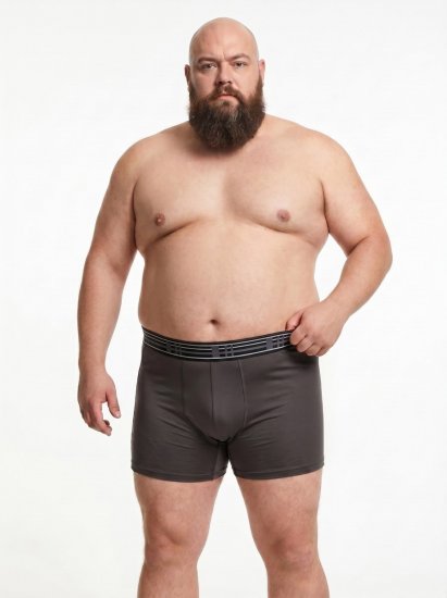 20 Nodi 979 Boxerky 3 kusy Vínová/Šedá/Tmavě modrá - Boxerky - Boxerky 2XL-12XL