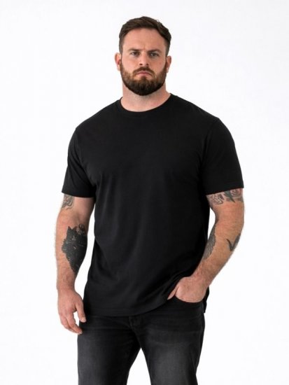 D555 Smartly Tričko kulatý výstřih Černá 5 kusy - Trička - Trička nadměrné velikosti - 2XL-14XL