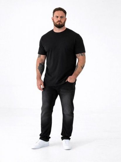 D555 Smartly Tričko kulatý výstřih Černá 5 kusy - Trička - Trička nadměrné velikosti - 2XL-14XL