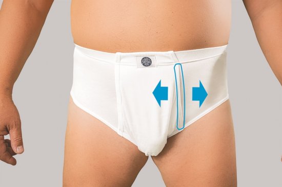 20 Nodi Combed Cotton Jersey Briefs with High Side Cut and Side Opening White - Spodní prádlo - Spodní Prádlo Nadměrné Velikosti 2XL-8XL