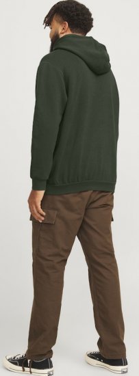 Jack & Jones Bradley Hoodie Dark Green - Mikiny & mikiny s kapucí - Mikiny & Mikiny s kapucí 2XL-12XL