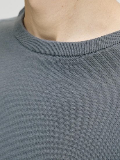 Jack & Jones BASIC Knitted Sweater Grey - Mikiny & mikiny s kapucí - Mikiny & Mikiny s kapucí 2XL-12XL