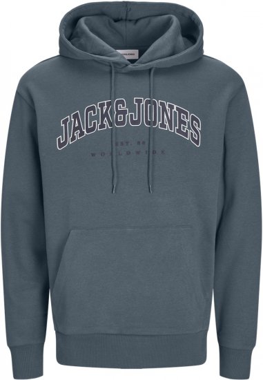 Jack & Jones CALEB Hoodie Blue - Mikiny & mikiny s kapucí - Mikiny & Mikiny s kapucí 2XL-12XL