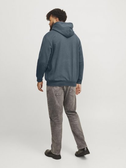 Jack & Jones CALEB Hoodie Blue - Mikiny & mikiny s kapucí - Mikiny & Mikiny s kapucí 2XL-12XL