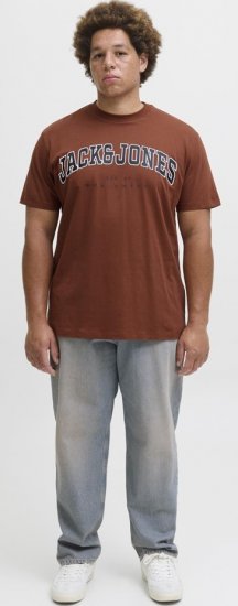 Jack & Jones Caleb Varsity T-Shirt Red - Trička - Trička nadměrné velikosti - 2XL-14XL