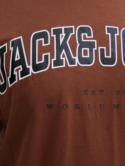 Jack & Jones Caleb Varsity T-Shirt Red - Trička - Trička nadměrné velikosti - 2XL-14XL
