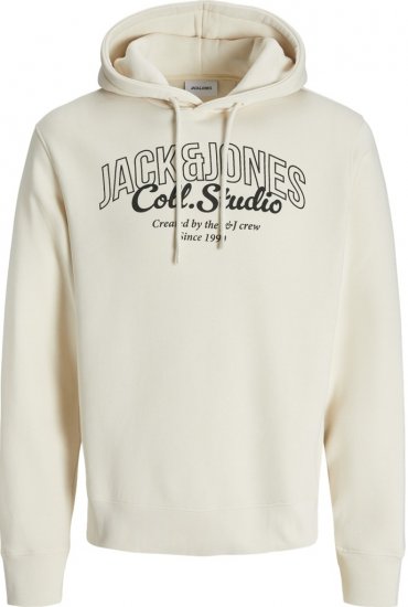 Jack & Jones Makoto Hoodie White - Mikiny & mikiny s kapucí - Mikiny & Mikiny s kapucí 2XL-12XL