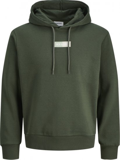 Jack & Jones Pan Hoodie Green - Mikiny & mikiny s kapucí - Mikiny & Mikiny s kapucí 2XL-12XL