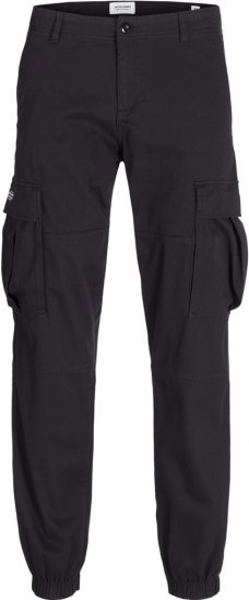 Jack & Jones Jonnie Cuffed Cargo Pants Black - Džíny & kalhoty - Džíny a Kalhoty - W40-W70