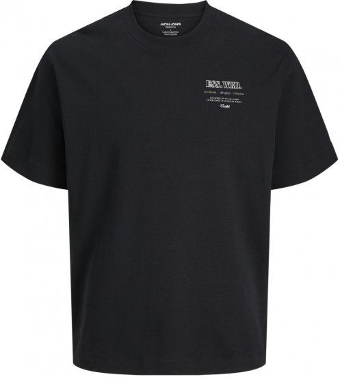 Jack & Jones Urban Edge Studio T-shirt Black - Trička - Trička nadměrné velikosti - 2XL-14XL