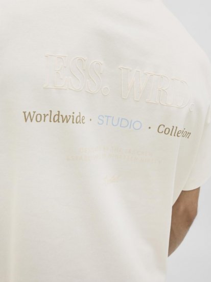 Jack & Jones Urban Edge Studio T-shirt White - Trička - Trička nadměrné velikosti - 2XL-14XL