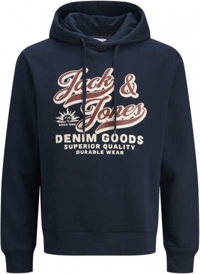 Jack & Jones 2 COL LOGO Hoodie Blue - Mikiny & mikiny s kapucí - Mikiny & Mikiny s kapucí 2XL-12XL