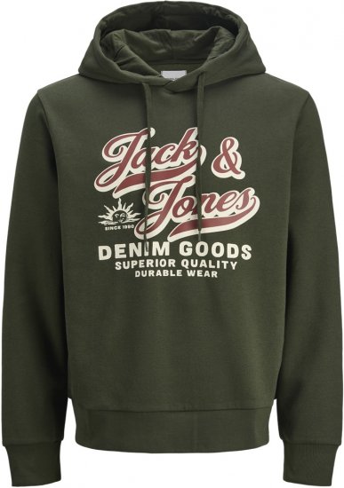 Jack & Jones 2 COL LOGO Hoodie Green - Mikiny & mikiny s kapucí - Mikiny & Mikiny s kapucí 2XL-12XL