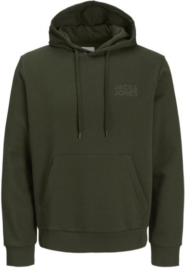 Jack & Jones ECORP Hoodie Green - Mikiny & mikiny s kapucí - Mikiny & Mikiny s kapucí 2XL-12XL