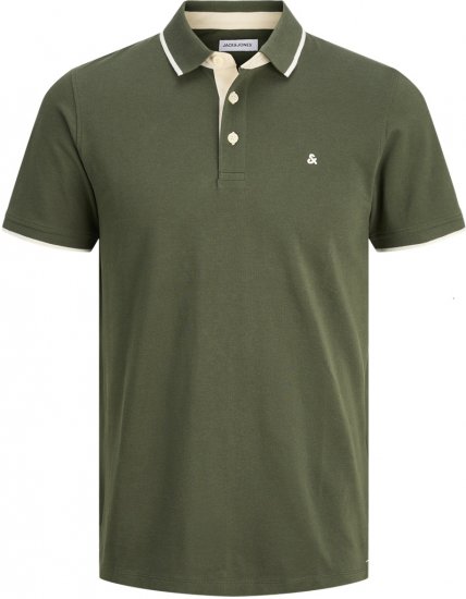 Jack & Jones Paulos Polo Short Sleeve Green - Polokošile - Polokošile 2XL-8XL - Trička s límečkem 2XL-8XL
