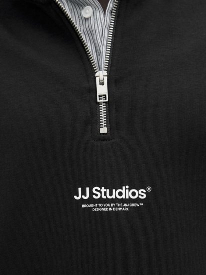 Jack & Jones Soho Sweatshirt with Zipper Black - Mikiny & mikiny s kapucí - Mikiny & Mikiny s kapucí 2XL-12XL