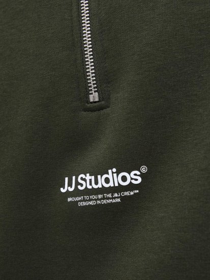 Jack & Jones Soho Sweatshirt with Zipper Green - Mikiny & mikiny s kapucí - Mikiny & Mikiny s kapucí 2XL-12XL