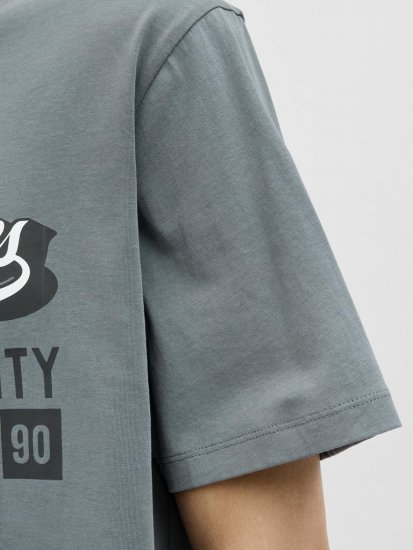 Jack & Jones Logo 2COL T-shirt Grey - Trička - Trička nadměrné velikosti - 2XL-14XL