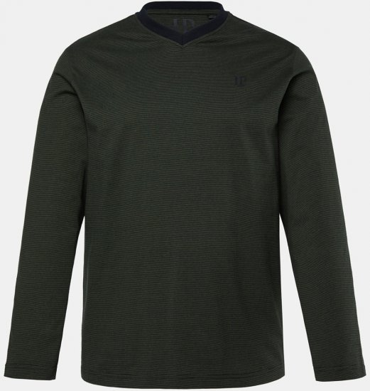 JP1880 Pyjamas Two-piece Striped Dark Green - Spodní prádlo - Spodní Prádlo Nadměrné Velikosti 2XL-8XL