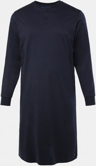JP1880 Henley Long Sleeved Night Dress Navy - Spodní Prádlo - Spodní Prádlo Nadměrné Velikosti 2XL-8XL