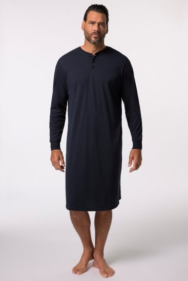 JP1880 Henley Long Sleeved Night Dress Navy - Spodní prádlo - Spodní Prádlo Nadměrné Velikosti 2XL-8XL