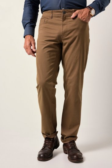 JP1880 Twill Trousers Belly Fit 5-Pocket Brown - Džíny & kalhoty - Džíny a Kalhoty - W40-W70