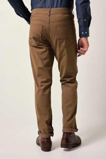 JP1880 Twill Trousers Belly Fit 5-Pocket Brown - Džíny & kalhoty - Džíny a Kalhoty - W40-W70