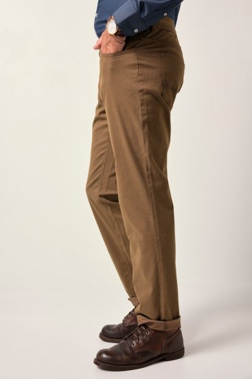 JP1880 Twill Trousers Belly Fit 5-Pocket Brown - Džíny & kalhoty - Džíny a Kalhoty - W40-W70