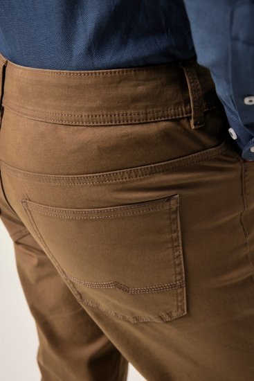 JP1880 Twill Trousers Belly Fit 5-Pocket Brown - Džíny & kalhoty - Džíny a Kalhoty - W40-W70