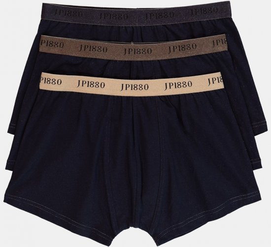 JP1880 FLEXNAMIC OEKO-TEX Boxer Shorts 3-Pack Dark Navy - Spodní prádlo - Spodní Prádlo Nadměrné Velikosti 2XL-8XL