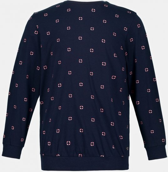 JP1880 Two-piece Pyjamas Long Sleeve and Long Trousers Navy - Spodní prádlo - Spodní Prádlo Nadměrné Velikosti 2XL-8XL