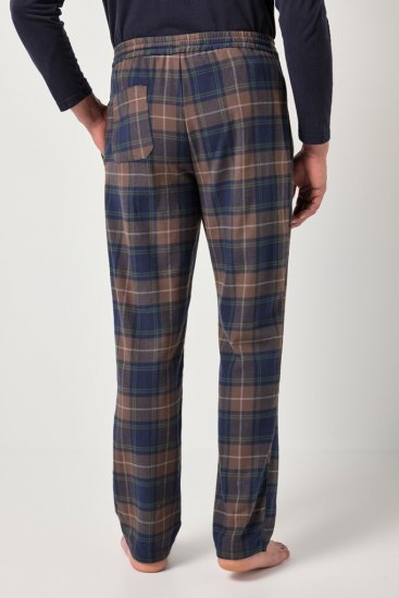 JP1880 Pyjama Trousers Flannel Check Brown - Spodní prádlo - Spodní Prádlo Nadměrné Velikosti 2XL-8XL