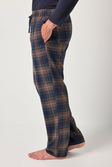 JP1880 Pyjama Trousers Flannel Check Brown - Spodní prádlo - Spodní Prádlo Nadměrné Velikosti 2XL-8XL