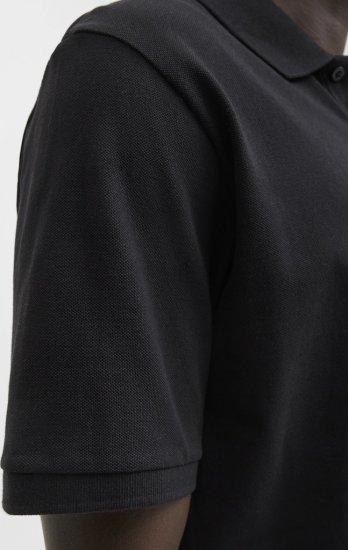 Jack & Jones Makoto Polo Short Sleeve Black - Polokošile - Polokošile 2XL-8XL - Trička s límečkem 2XL-8XL