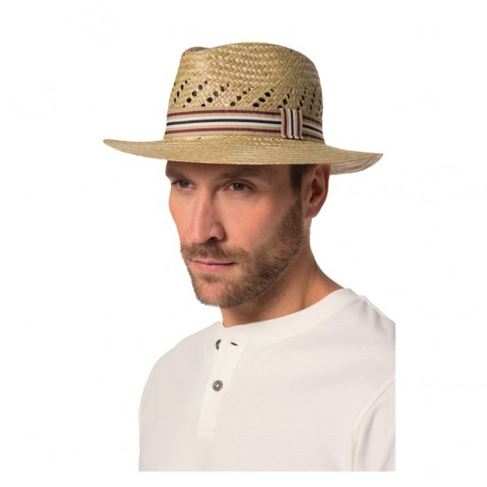 JP1880 Straw Hat Woven Yellow - Doplňky - 