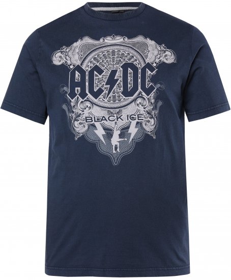 JP1880 AC/DC Black Ice T-Shirt Navy - Trička s kapelami - Kapelová trička ve velikostech 2XL–10XL