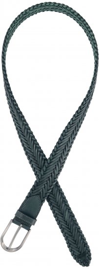 Ulla Popken Woven Leather Belt Green - Dámské pásky - 