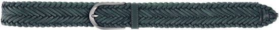 Ulla Popken Woven Leather Belt Green - Dámské pásky - 