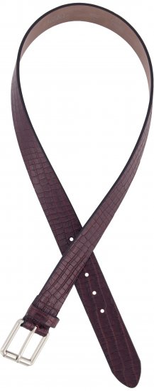 Ulla Popken Snake Embossed Belt Burgundy - Dámské pásky - 