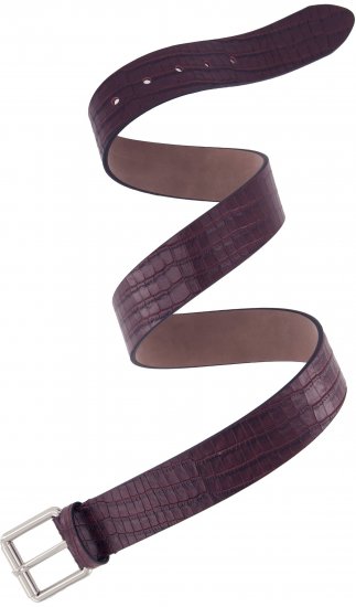 Ulla Popken Snake Embossed Belt Burgundy - Dámské pásky - 
