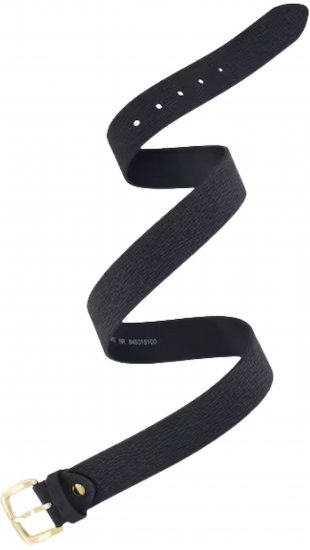 Ulla Popken Genuine Leather Belt With Golden Buckle Black - Dámské pásky - 