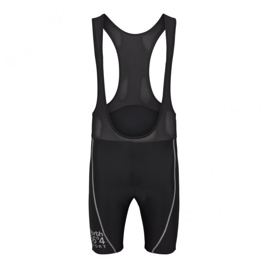 North Latitude Sport Bike Shorts With Suspenders Black - Cyklistické oblečení - 