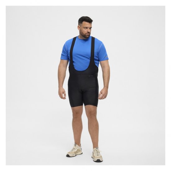 North Latitude Sport Bike Shorts With Suspenders Black - Cyklistické oblečení - 